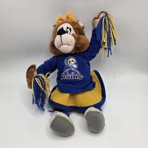 Vintage St. Louis‎ Rams Cheerleader Plush Mascot NFL Football Stuffed 1999
